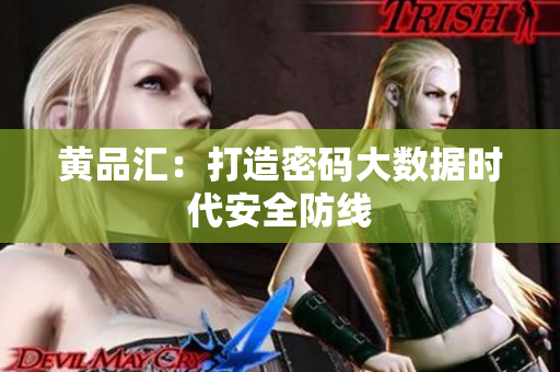 黄品汇：打造密码大数据时代安全防线