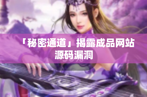 「秘密通道」揭露成品网站源码漏洞