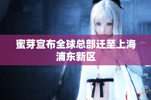 蜜芽宣布全球总部迁至上海浦东新区