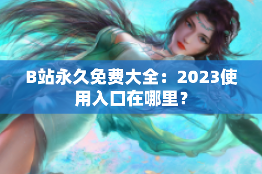 B站永久免费大全：2023使用入口在哪里？