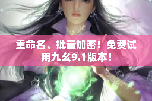 重命名、批量加密！免费试用九幺9.1版本！