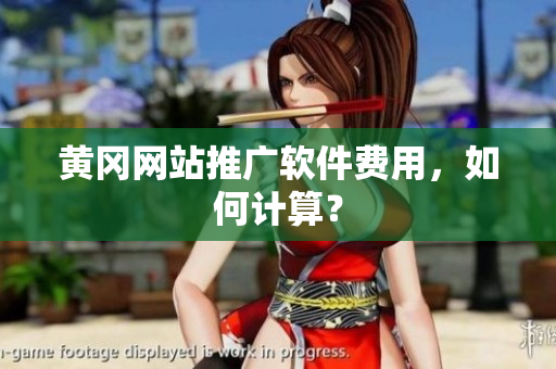 黄冈网站推广软件费用，如何计算？