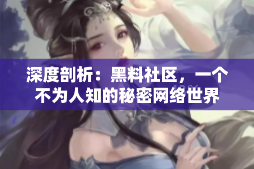 深度剖析：黑料社区，一个不为人知的秘密网络世界