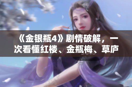 《金银瓶4》剧情破解，一次看懂红楼、金瓶梅、草庐记！