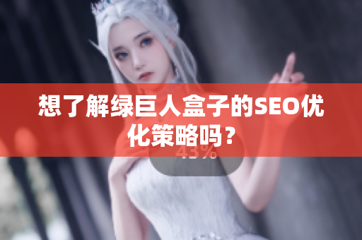 想了解绿巨人盒子的SEO优化策略吗？