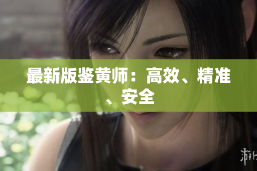 最新版鉴黄师：高效、精准、安全