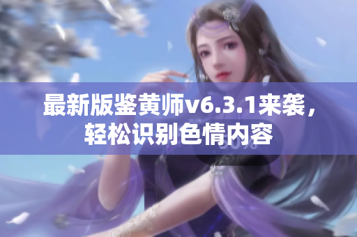 最新版鉴黄师v6.3.1来袭，轻松识别色情内容