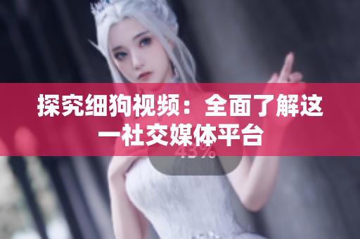 探究细狗视频：全面了解这一社交媒体平台