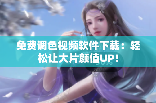 免费调色视频软件下载：轻松让大片颜值UP！