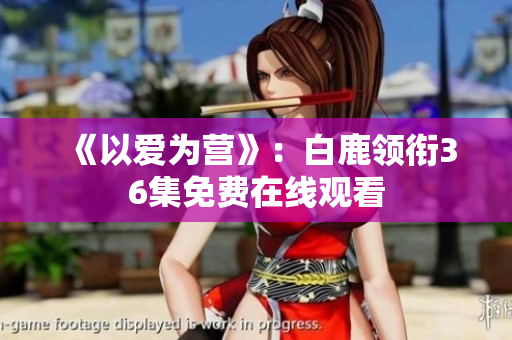 《以爱为营》：白鹿领衔36集免费在线观看