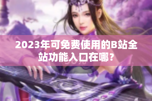 2023年可免费使用的B站全站功能入口在哪？