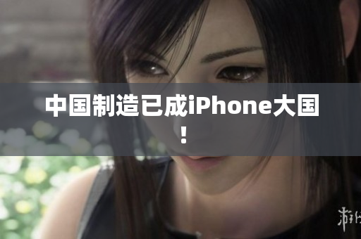 中国制造已成iPhone大国！