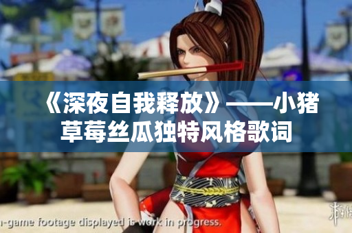 《深夜自我释放》——小猪草莓丝瓜独特风格歌词