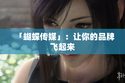 「蝴蝶传媒」：让你的品牌飞起来