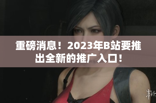 重磅消息！2023年B站要推出全新的推广入口！