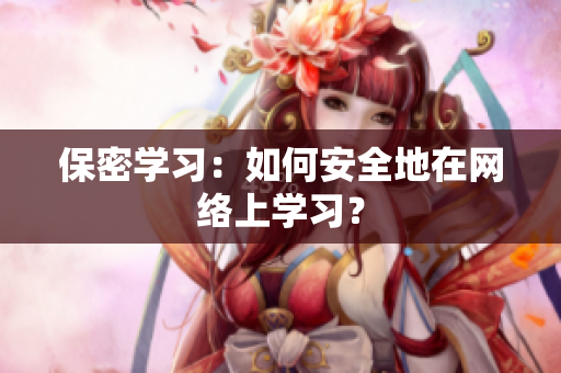 保密学习：如何安全地在网络上学习？