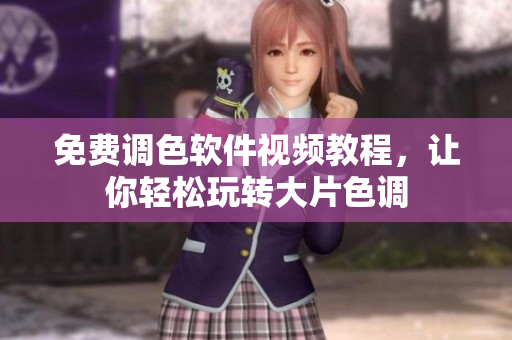 免费调色软件视频教程，让你轻松玩转大片色调