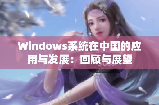 Windows系统在中国的应用与发展：回顾与展望