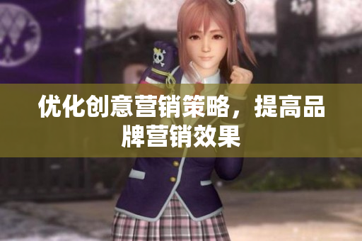 优化创意营销策略，提高品牌营销效果