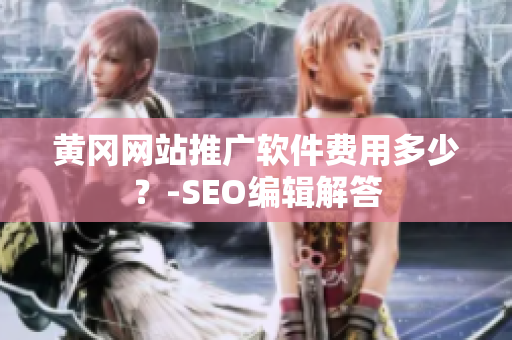 黄冈网站推广软件费用多少？-SEO编辑解答