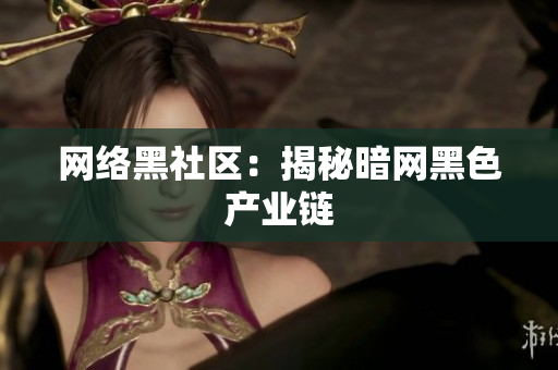 网络黑社区：揭秘暗网黑色产业链