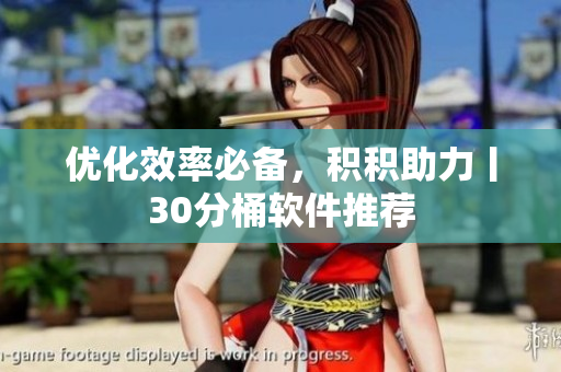 优化效率必备，积积助力丨30分桶软件推荐