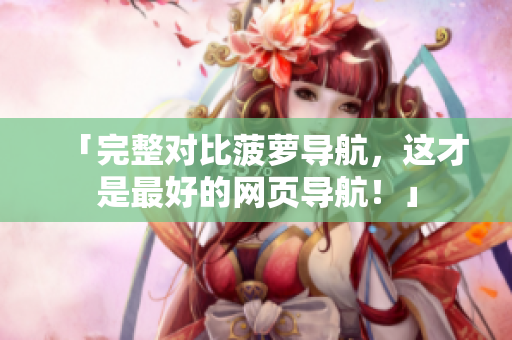 「完整对比菠萝导航，这才是最好的网页导航！」