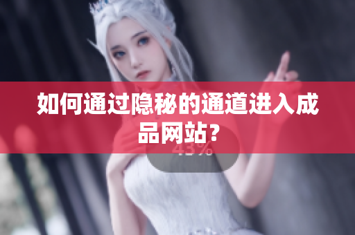 如何通过隐秘的通道进入成品网站？