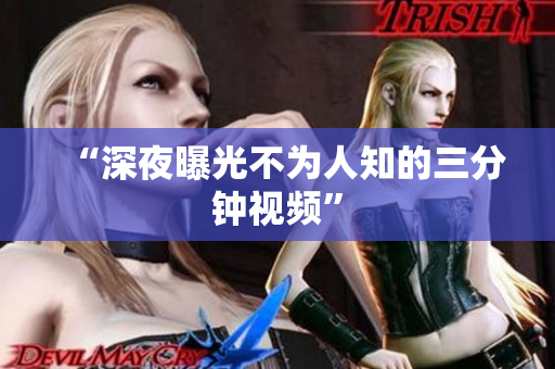 “深夜曝光不为人知的三分钟视频”
