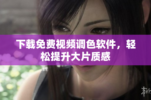 下载免费视频调色软件，轻松提升大片质感