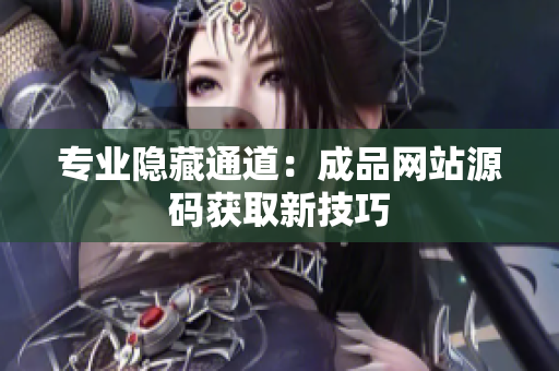 专业隐藏通道：成品网站源码获取新技巧