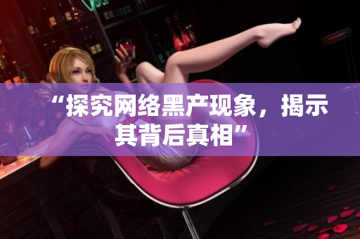 “探究网络黑产现象，揭示其背后真相”