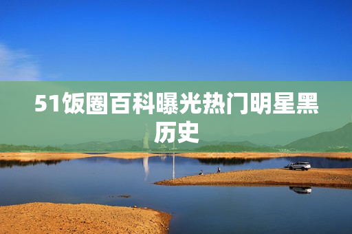 51饭圈百科曝光热门明星黑历史