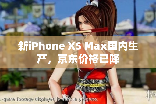 新iPhone XS Max国内生产，京东价格已降