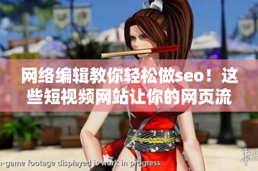 网络编辑教你轻松做seo！这些短视频网站让你的网页流量倍增！