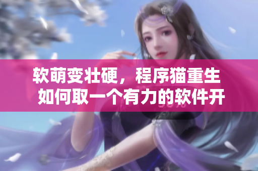 软萌变壮硬，程序猫重生  如何取一个有力的软件开发昵称？