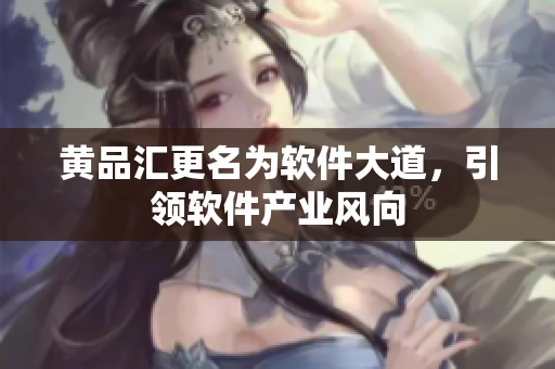 黄品汇更名为软件大道，引领软件产业风向