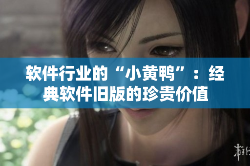 软件行业的“小黄鸭”：经典软件旧版的珍贵价值