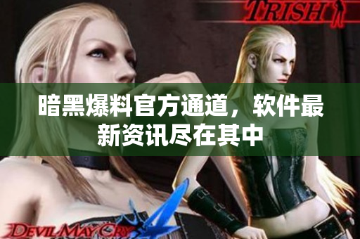 暗黑爆料官方通道，软件最新资讯尽在其中