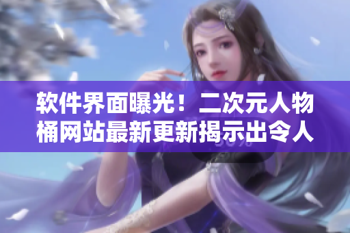 软件界面曝光！二次元人物桶网站最新更新揭示出令人惊艳的设计