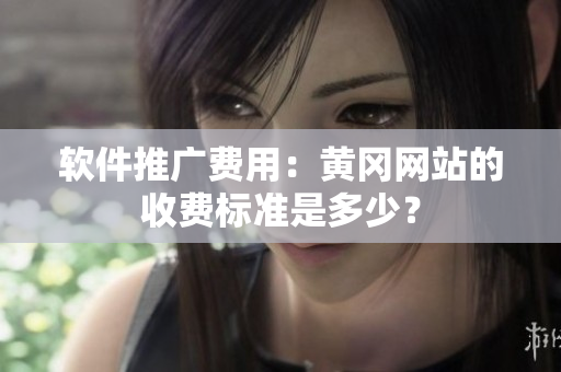 软件推广费用：黄冈网站的收费标准是多少？
