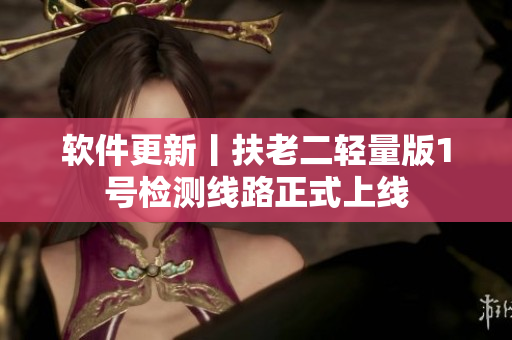 软件更新丨扶老二轻量版1号检测线路正式上线