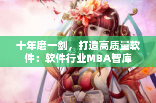 十年磨一剑，打造高质量软件：软件行业MBA智库