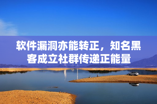 软件漏洞亦能转正，知名黑客成立社群传递正能量