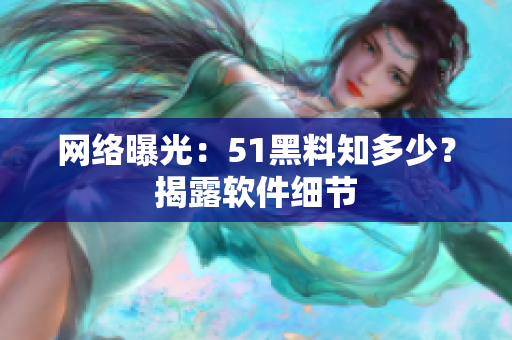 网络曝光：51黑料知多少？揭露软件细节