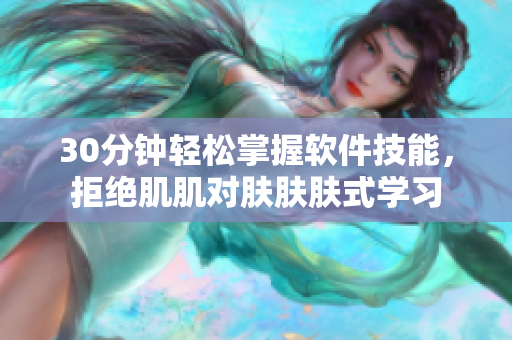 30分钟轻松掌握软件技能，拒绝肌肌对肤肤肤式学习