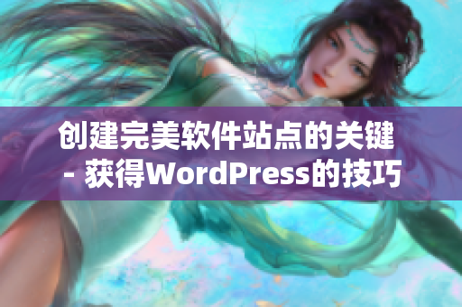 创建完美软件站点的关键 - 获得WordPress的技巧