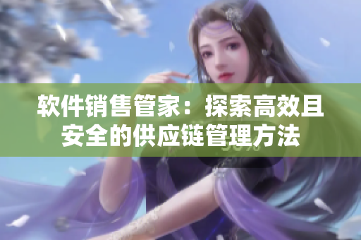 软件销售管家：探索高效且安全的供应链管理方法