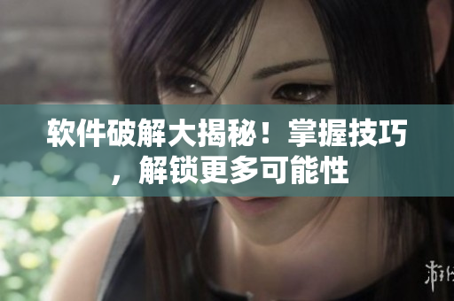 软件破解大揭秘！掌握技巧，解锁更多可能性