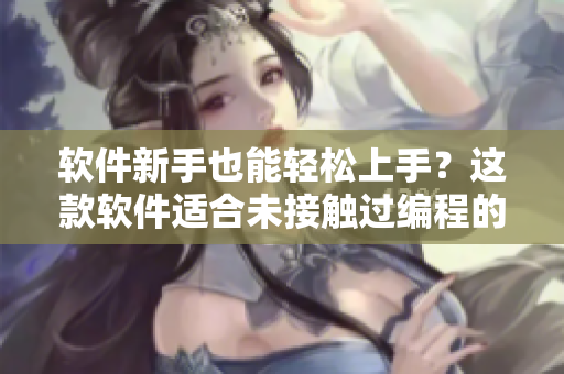 软件新手也能轻松上手？这款软件适合未接触过编程的用户使用吗？